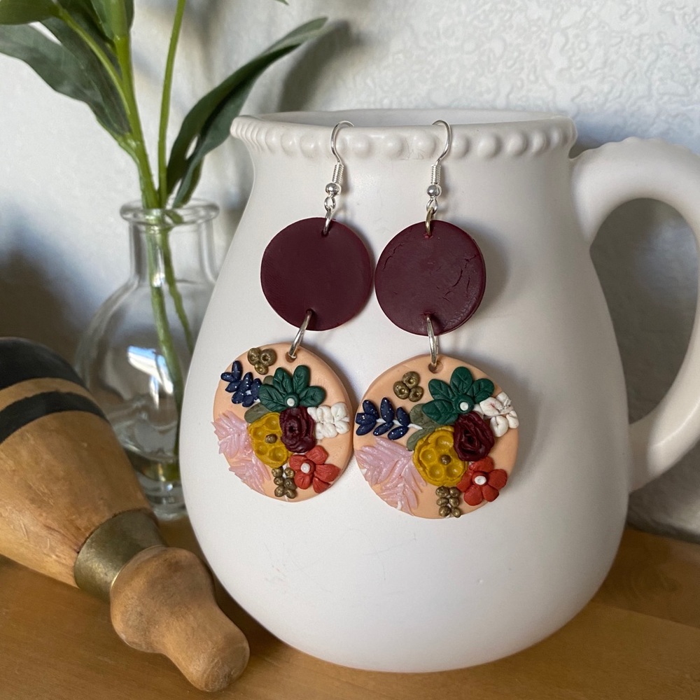 Polymer clay earrings